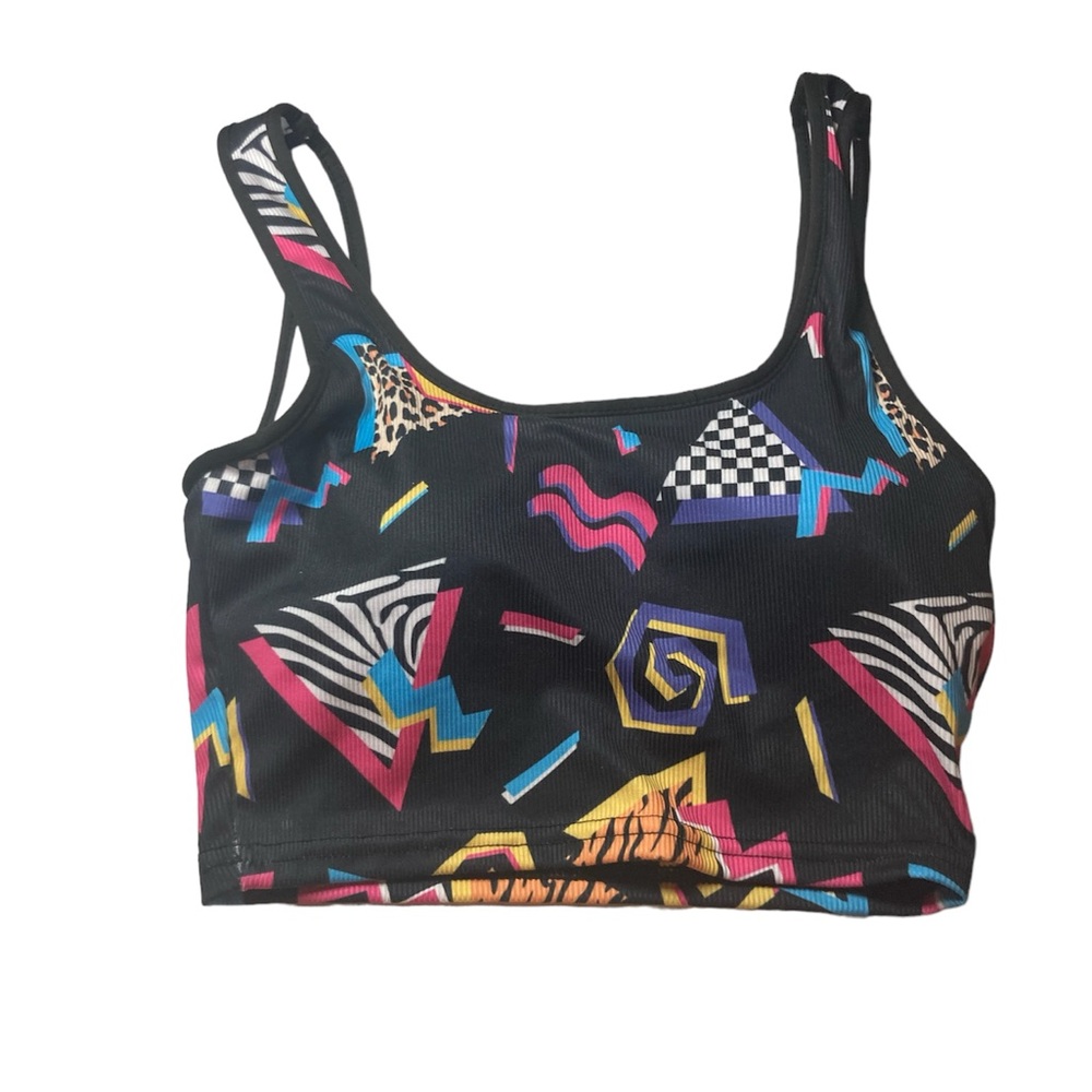 80s 90s Workout Outfit for Women 2 Piece Yoga Bra High Waist Leggings Set